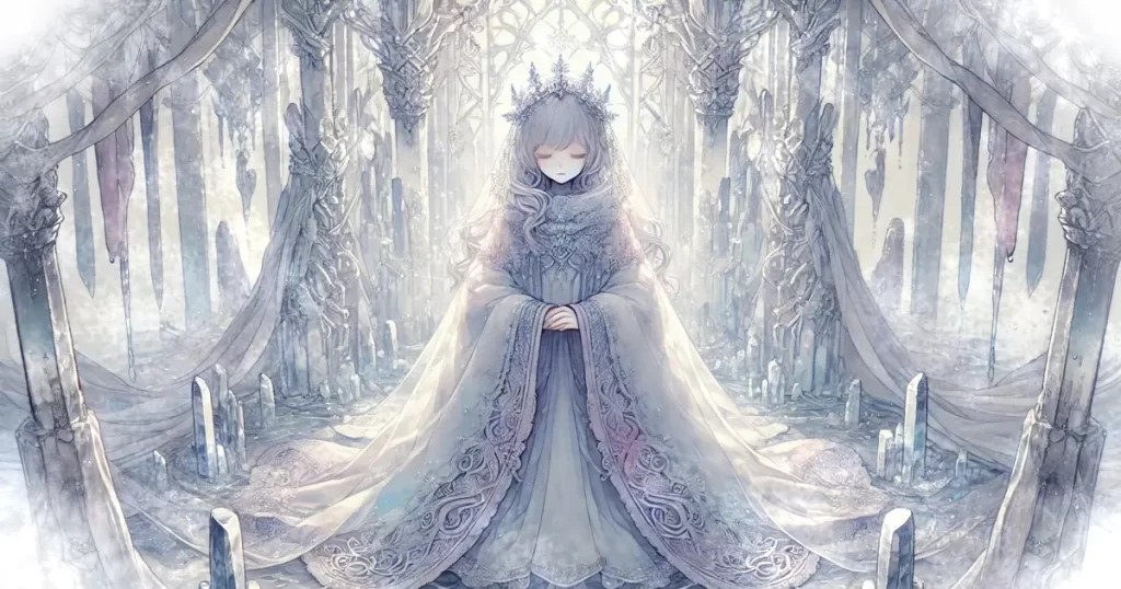 ルーン占いで「静止」を象徴するイスまたはイサのイメージ画像