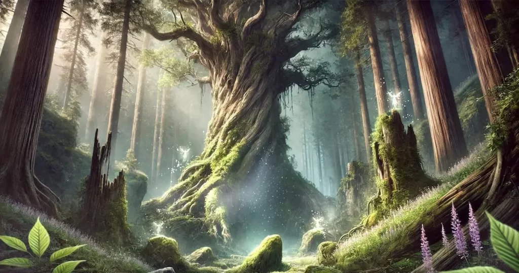 ルーン占いで「死と再生」を象徴するユルまたはエイワズのイメージ画像