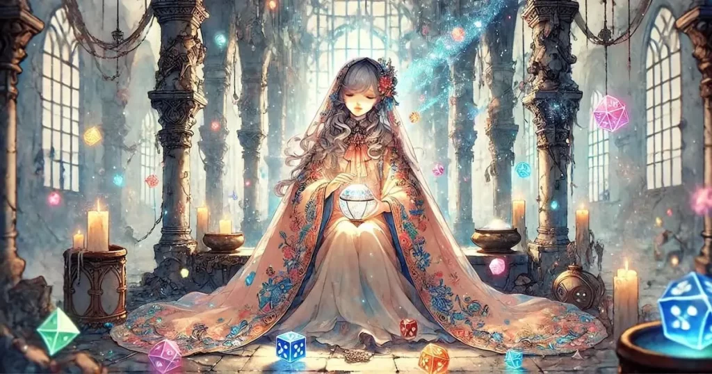 ルーン占いで「秘密と運命」を象徴するペオースまたはペースローのイメージ画像