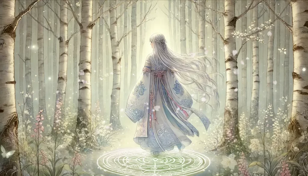 ルーン占いで「慈悲と癒し」を象徴するベオークまたはベルカナのイメージ画像