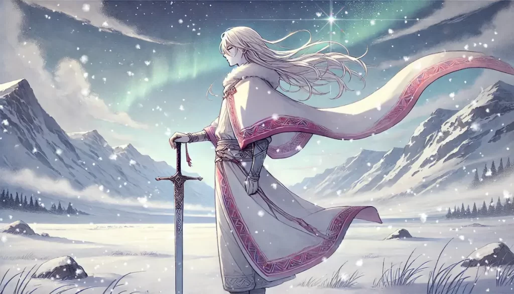 ルーン占いで「正義と秩序」を象徴するティールまたはティワズのイメージ画像